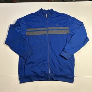 Vintage Nike Jacket Mens 2XL XXL Blue Windbreaker Full Zip Track Jacket